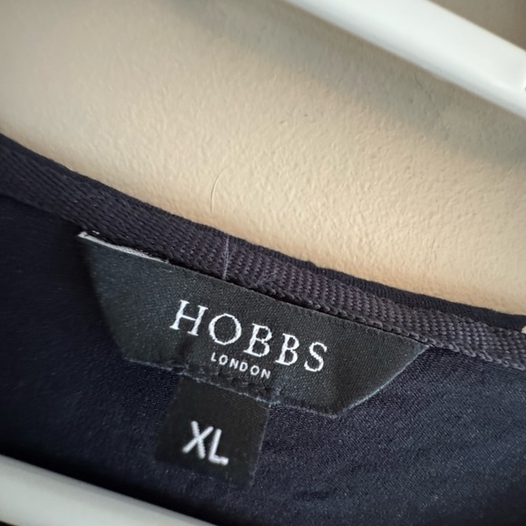 HOBBS - Polka dots Peter Pan collar top Navy XL - Picture 5 of 5